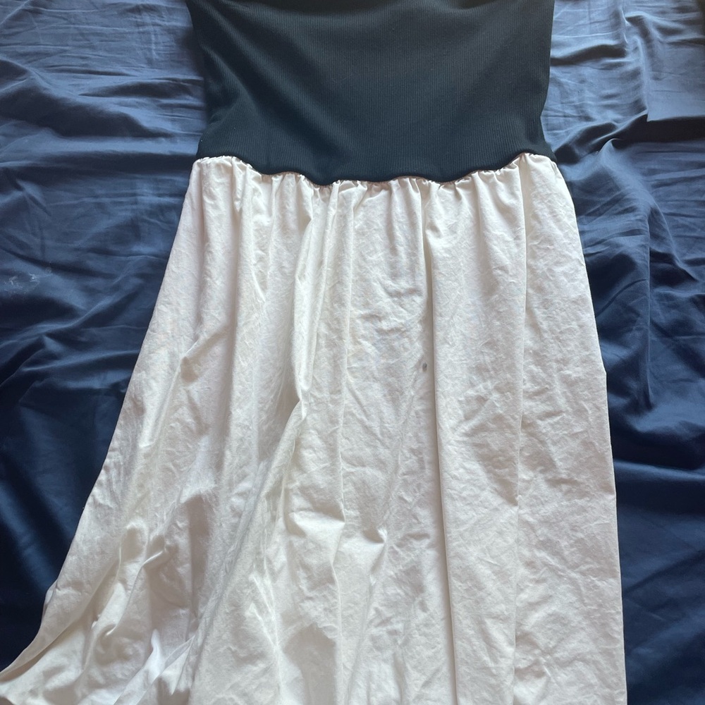 a new day Strapless Black and White Dress